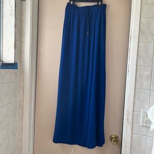 Zara blue maxi skirt